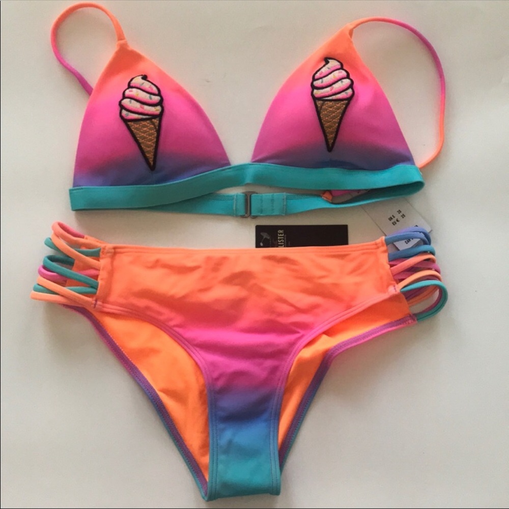 Hollister Ice Cream Cones Bikini S Top M Bottom